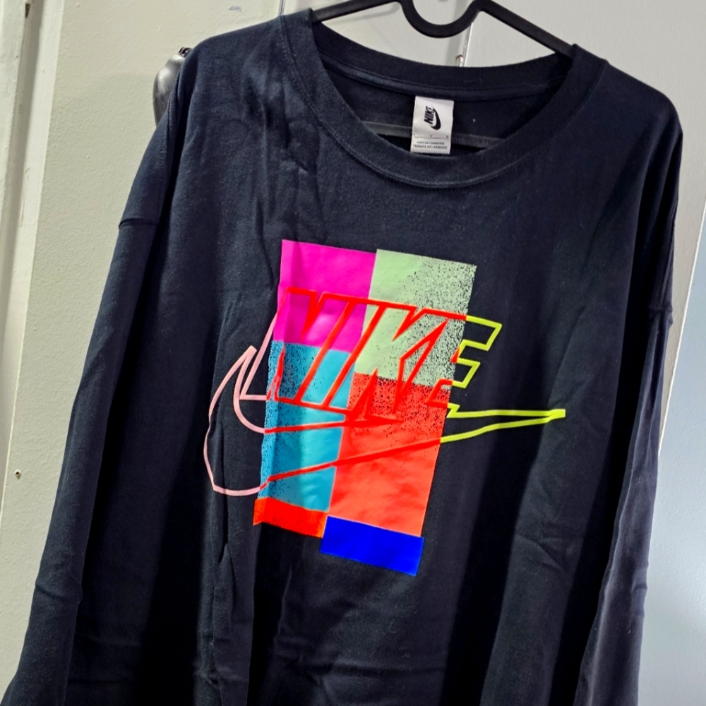 Nike Black Long Sleeve Graphic Tee. Atmos edition